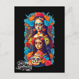 Sugar Skull Halloween, Dia de los Muertos Vykort