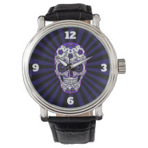 Sugar Skull Lila Färg Watch