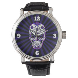 Sugar Skull Lila Färg Watch Armbandsur