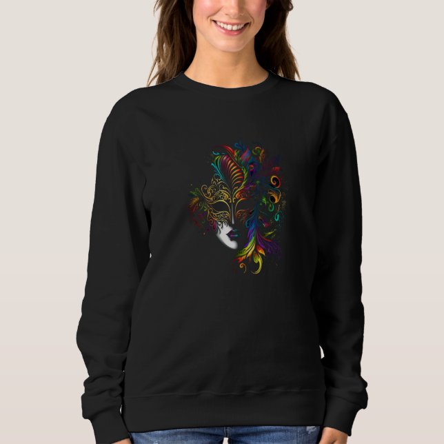 Sugar Skull Mardi Gras T Shirt (Framsida)