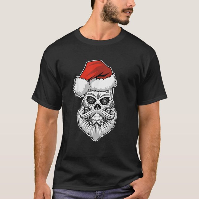 Sugar Skull Mexikansk jul T Shirt (Framsida)
