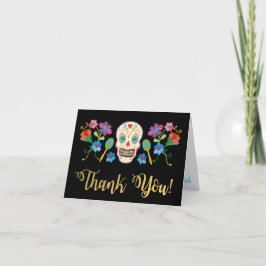 Sugar Skull Mexikanska Fiesta tackkort-kort Tack Kort
