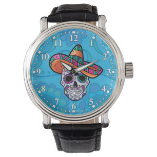 Sugar Skull Mexikanska Hat Watch Armbandsur