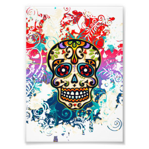 Sugar Skull, Mexiko, Dias de los Muertos Fototryck