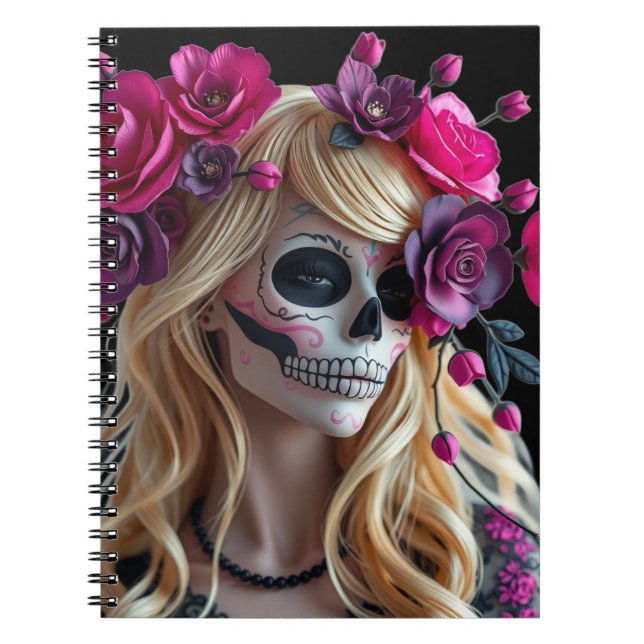 Sugar-skull notebook anteckningsbok (Framsidan)