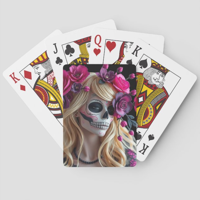 Sugar-skull playing cards casinokort (Baksidan)