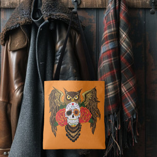 Sugar Skull Ro Uggla Tygkasse