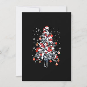 Sugar Skull Santa Hat Julgran Funny Julafton Inbjudningar
