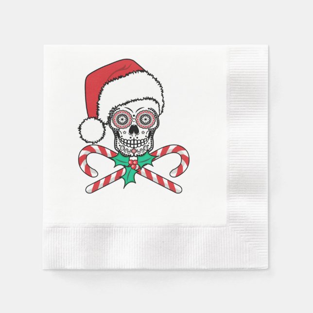 Sugar Skull Santa Pappersservett (Framsidan)