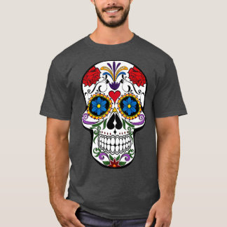 Sugar Skull Skeleton Women Manar Halloween Gift T Shirt