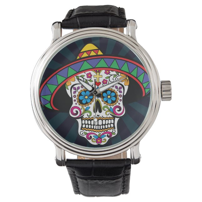 Sugar Skull Watch Armbandsur (Framsida)