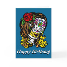 Sugar Skull Woman Ro i Hair