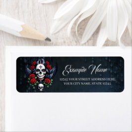 Sugar Skullängel med Ro. Returadress Etikett