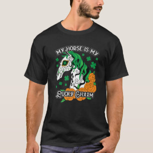 Sugar Skullhäst Lucky Charm St patricks day of D T Shirt