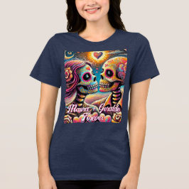 Sugar Skulls in Love Chalk Pastel Personalized T Shirt