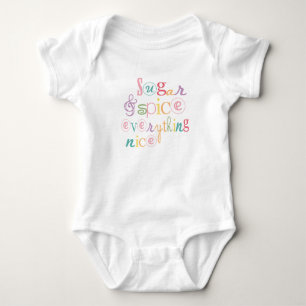 Sugar Spice Allt Flicka Creeper Romper T-shirt