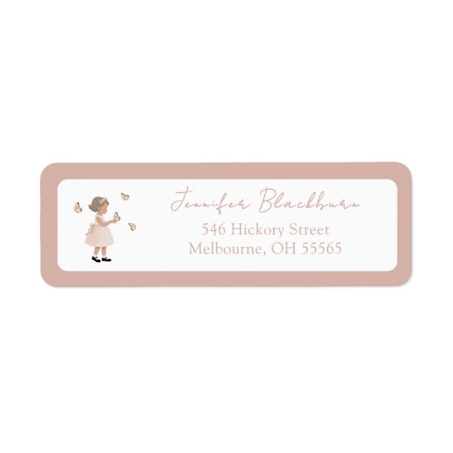 Sugar, Spice & Everything Nice address label Returadress Etikett (Framsidan)