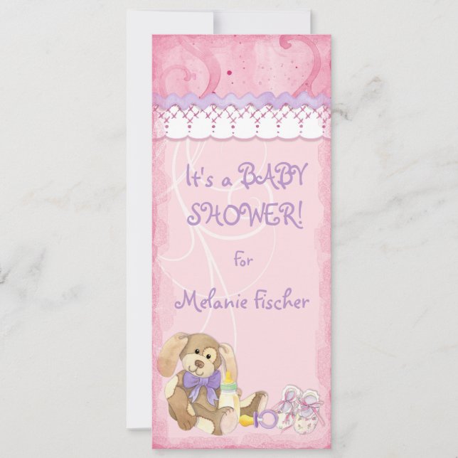 Sugar & Spice, Flickbabyshower-inbjudan Inbjudningar (Framsida)