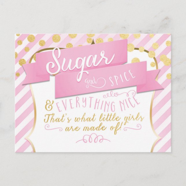 Sugar & Spice Girls Annonserings Foto Postkort Vykort (Framsida)