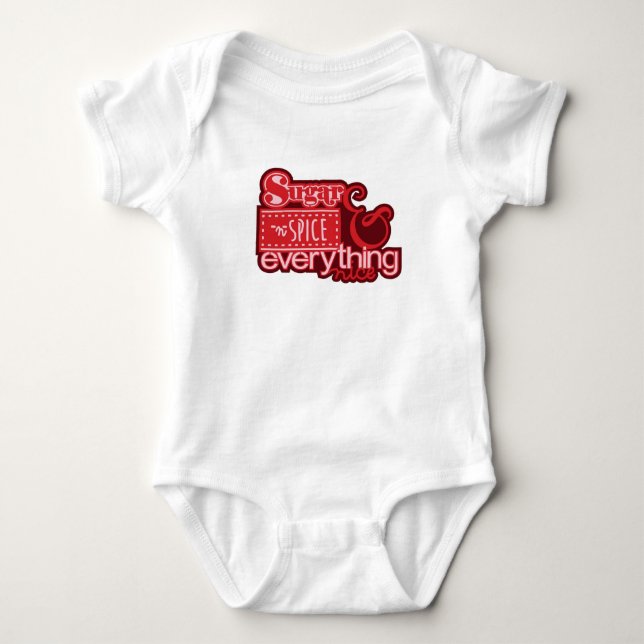 Sugar Spice Nice Flicka Creeper Romper Tee (Framsida)