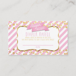 Sugar & Spice Rosa & Guld BLÖJA LOTTKORT Tilläggskort