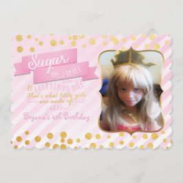 Sugar & Spice Rosa Guld Foto Festinladning Inbjudningar