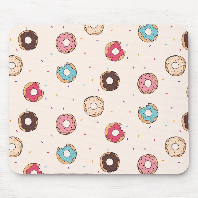 Sugar Sweet Donut Mönster Musmatta (Framsidan)