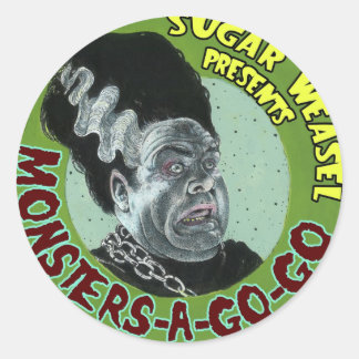 Sugar Weasel presenter Monsters-A-Go Runt Klistermärke