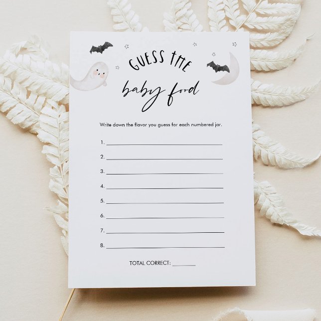 SUGARBOO Halloween Gissa Card Baby Inbjudningar (Skapare uppladdad)