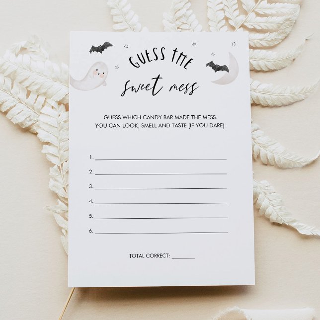 SUGARBOO Halloween gissar det  spelkortet Inbjudningar (Skapare uppladdad)