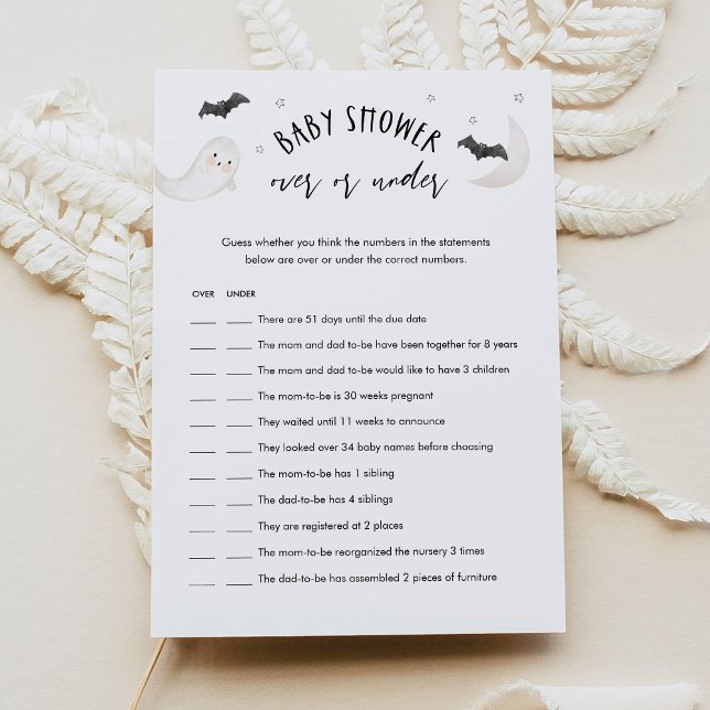 SuGARBOO Halloween över eller under babyskor Inbjudningar (Skapare uppladdad)