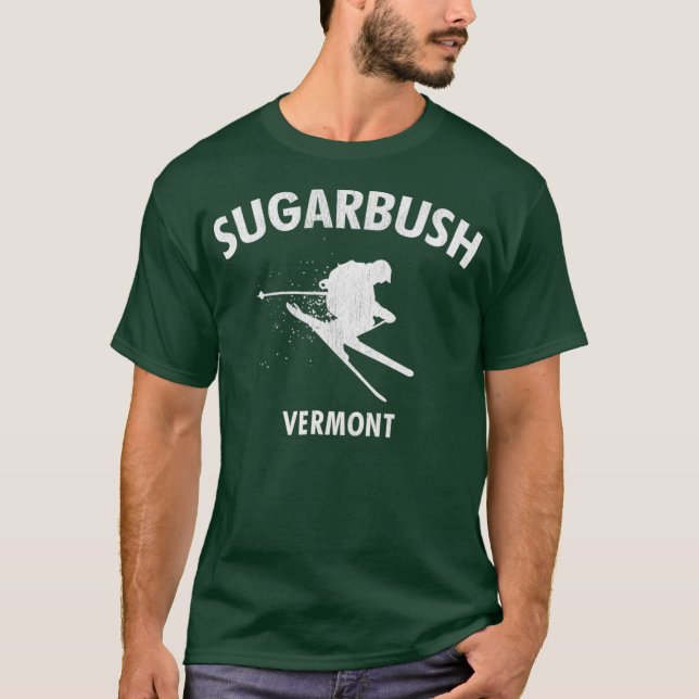 Sugarbush Skiing Tee Vermont Ski (Framsida)