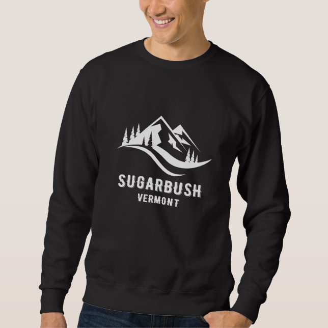 Sugarbush Vermont Mountain Souvenir Memorabilia W Lång Ärmad Tröja (Framsida)