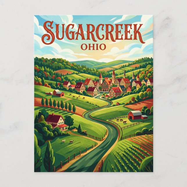 Sugarcreek USA Vykort (Framsida)