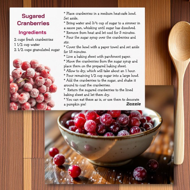 Sugared Cranberries Recipe Card Vykort (Skapare uppladdad)