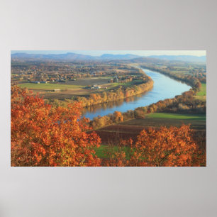 Sugarloaf Connecticut River Valley Autumn Poster