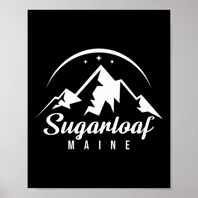 Sugarloaf Maine Ski Resort Skiing Snowboarding Poster (Framsidan)