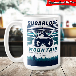 Sugarloaf Mountain Maine Vintage Skiing Souvenirs Kaffemugg