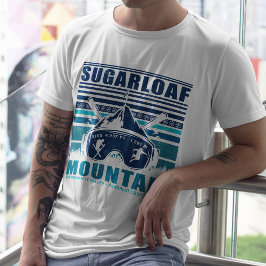 Sugarloaf Mountain Maine Vintage Skiing Souvenirs T Shirt