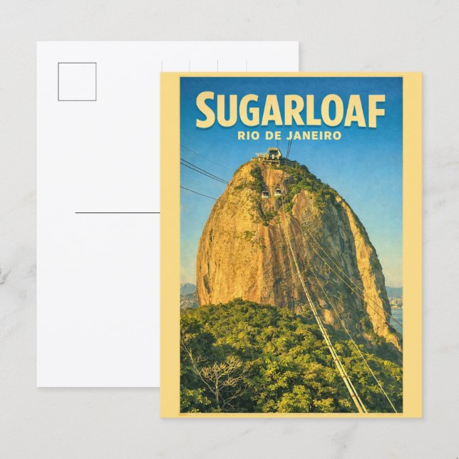 Sugarloaf Mountain Rio de Janeiro Brasil present Vykort (Fram/baksida)