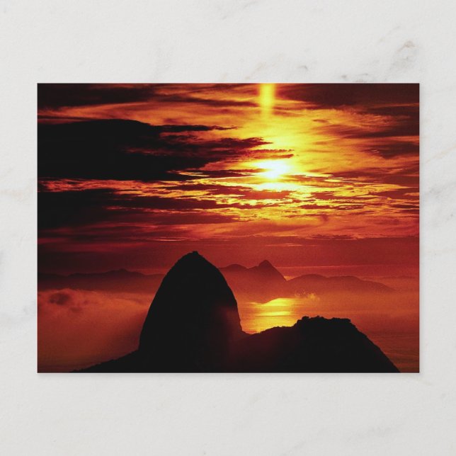 Sugarloaf Mountain, Rio de Janeiro, Brasilien Vykort (Framsida)