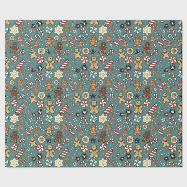 Sugarplum Swirls Wrapping Paper Presentpapper (Seam)