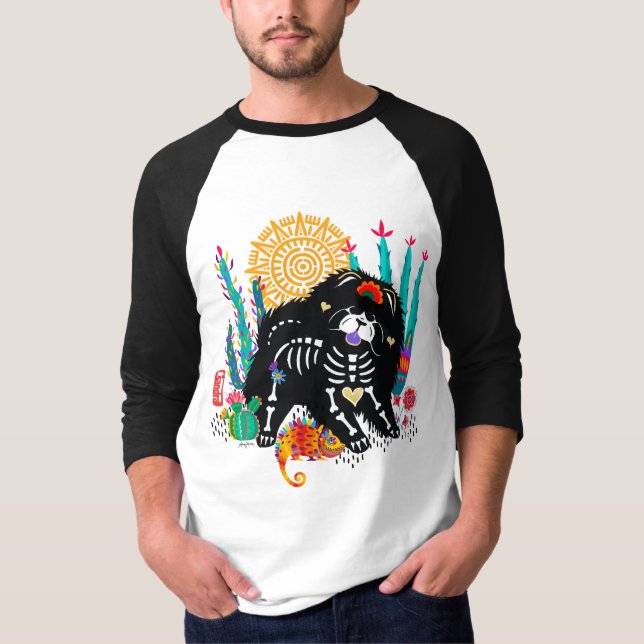 SUGARSKULL NIRVANA chow hund halloween T Shirt (Framsida)