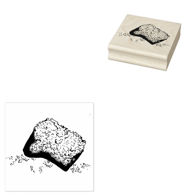 Sugary Beignet Pastry Louisiana Fransk Stil Food Stämpel (Stämplad)