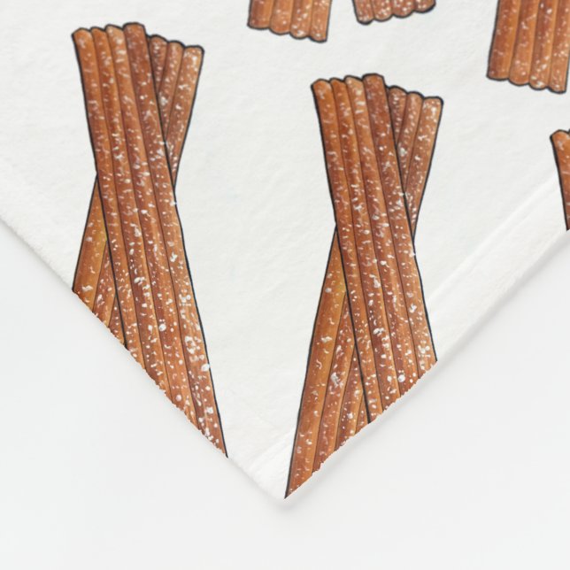 Sugary Churro Fried Dough Pastries Churros Skriv u Fleecefilt (Hörn)