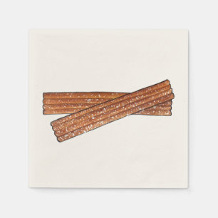 Sugary Churro Fried Dough Pastry Spain Food Pappersservett
