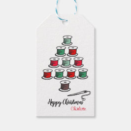 Sugbomullsrulle Julgran Presentetikett