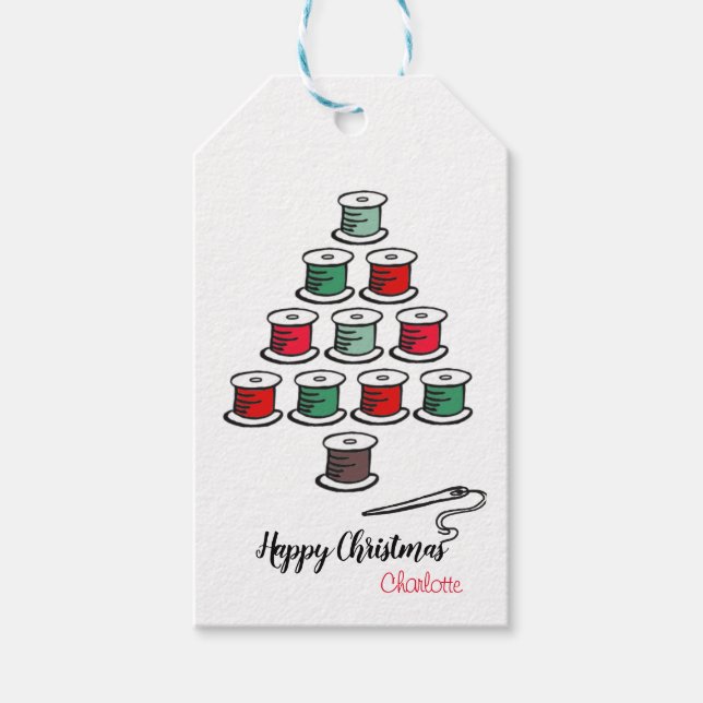 Sugbomullsrulle Julgran Presentetikett (Framsidan)