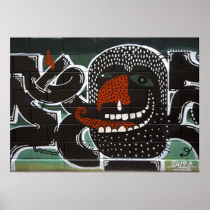 Suger att lida av långvarig Rhenit Graffiti Poster