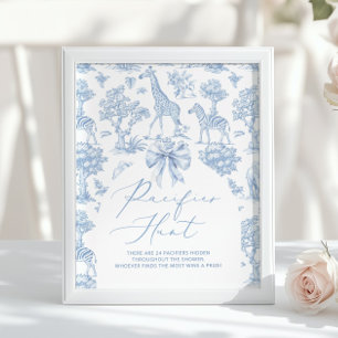 Sugersök Toile de Jouy Safari djur Poster